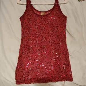 BKE lace and sequin tank top